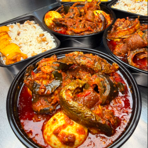 RICE & BEANS PAIRED WITH SIGNATURE LOCAL SAUCE