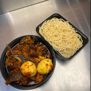 PLAIN SPAGHETTI WITH LOCAL SAUCE